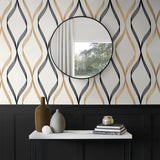 Geometric wallpaper entryway ET11806 from Seabrook Designs