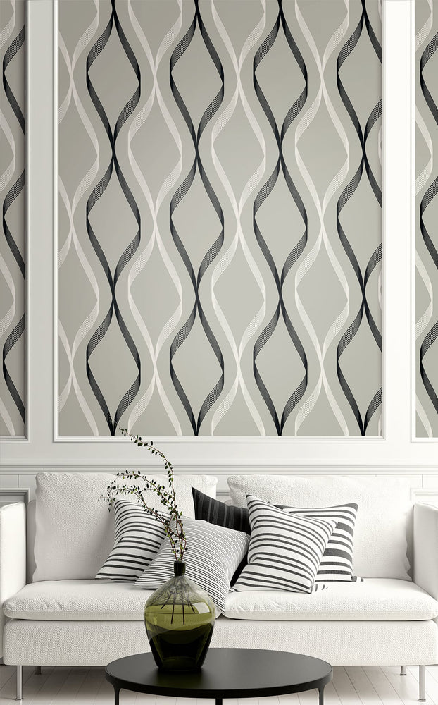 Geometric wallpaper decor ET11808 from Seabrook Designs