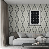 Geometric wallpaper living room ET11808 from Seabrook Designs