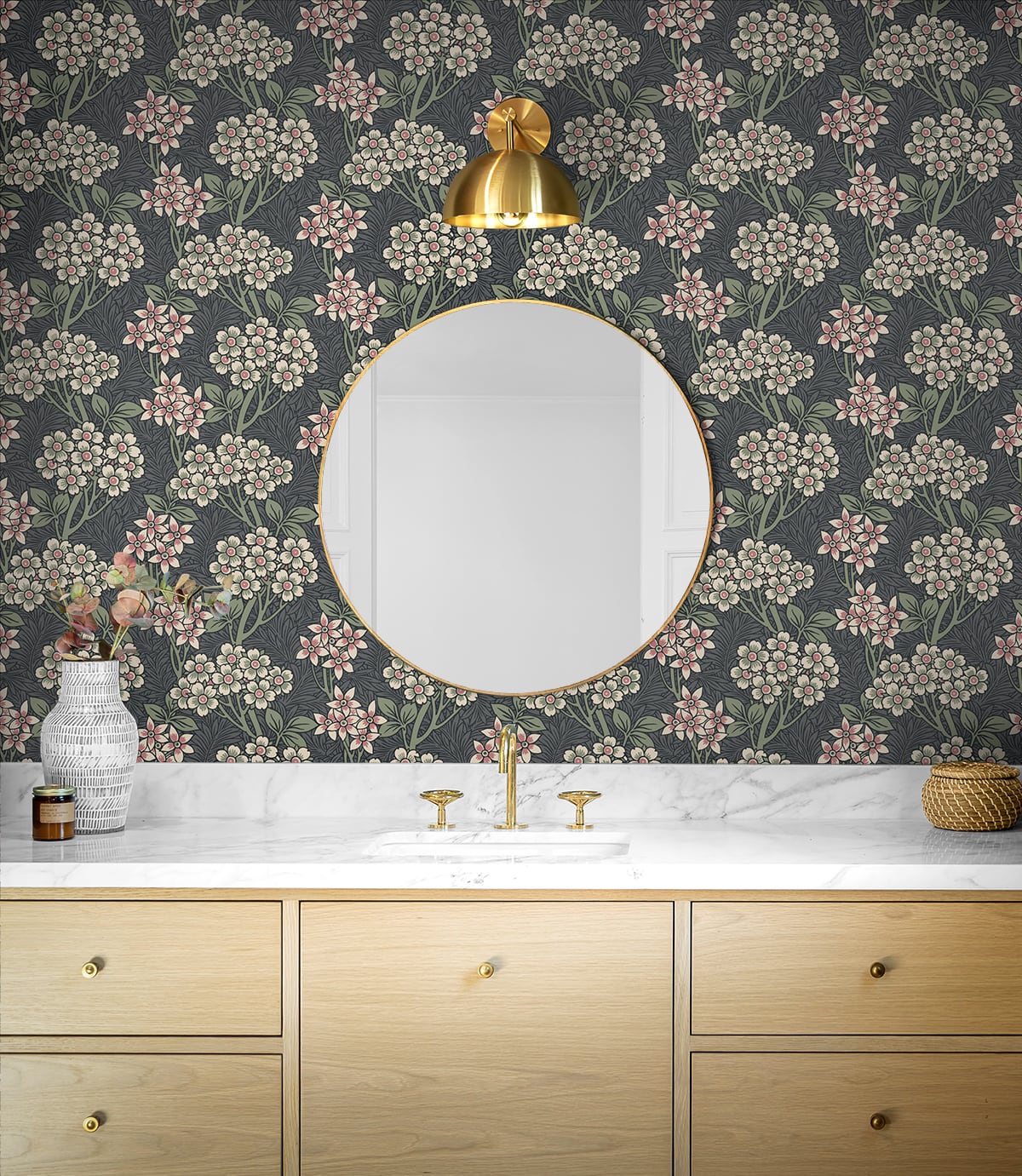 Floral Vine Vintage Unpasted Wallpaper – Say Decor LLC