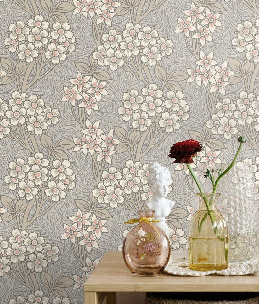Floral wallpaper decor ET12016 from the Arts & Crafts collection by Etten Studios