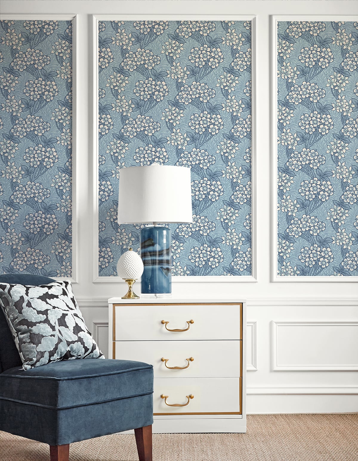 Floral Vine Vintage Unpasted Wallpaper – Say Decor LLC