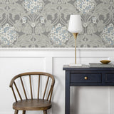 Floral vintage wallpaper decor ET12105 from Seabrook Designs