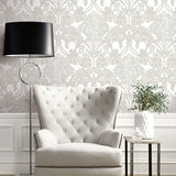 Floral vintage wallpaper living room ET12106 from Seabrook Designs