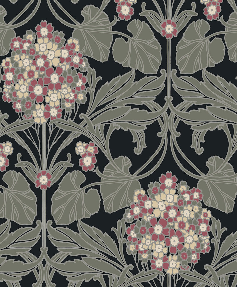Floral vintage wallpaper ET12110 from Seabrook Designs