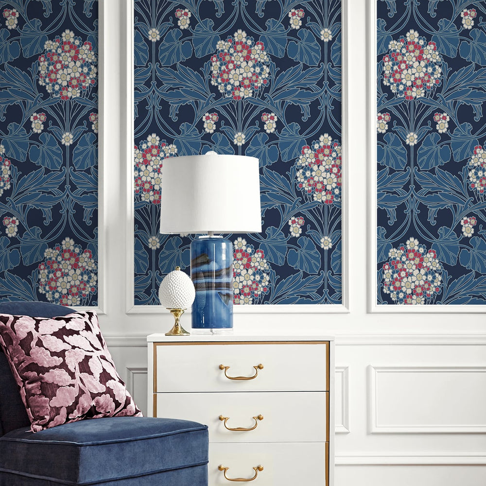 
                  
                    Floral vintage wallpaper living room ET12112 from Seabrook Designs
                  
                