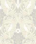 Bird ogee vintage wallpaper ET12205 from the Victorian Garden collection by Seabrook Designs