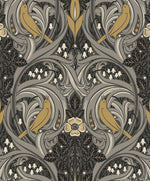 Bird ogee vintage wallpaper ET12208 from the Victorian Garden collection by Seabrook Designs