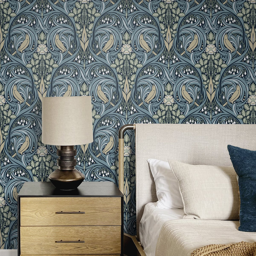 
                  
                    Bird ogee vintage wallpaper bedroom ET12212 from the Victorian Garden collection by Seabrook Designs
                  
                