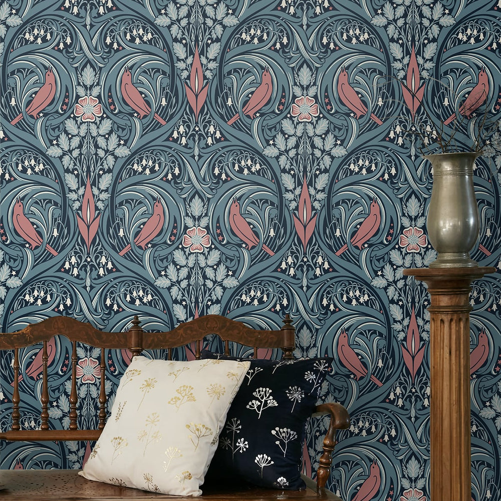 
                  
                    Bird ogee vintage wallpaper living room ET12222 from the Victorian Garden collection by Seabrook Designs
                  
                
