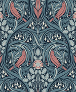 Bird ogee vintage wallpaper ET12222 from the Victorian Garden collection by Seabrook Designs