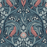 Bird ogee vintage wallpaper ET12222 from the Victorian Garden collection by Seabrook Designs