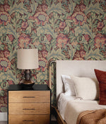 Floral vintage wallpaper bedroom ET12301 from the Victorian Garden collection by Seabrook Designs