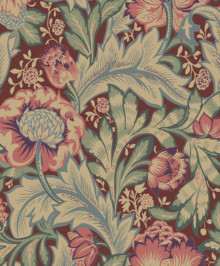 Floral vintage wallpaper ET12301 from the Victorian Garden collection by Seabrook Designs
