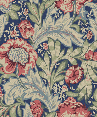 Floral vintage wallpaper ET12302 from the Victorian Garden collection by Seabrook Designs