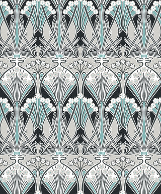 Vintage damask wallpaper ET12404 from the Victorian Garden collection by Seabrook Designs