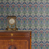 Vintage damask wallpaper decor ET12412 from the Victorian Garden collection by Seabrook Designs