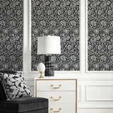Vintage floral wallpaper decor ET12500 from the Victorian Garden collection by Seabrook Designs