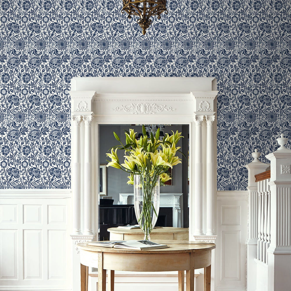 
                  
                    Vintage floral wallpaper entryway ET12502 from the Victorian Garden collection by Seabrook Designs
                  
                