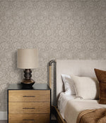 Vintage floral wallpaper bedroom ET12508 from the Victorian Garden collection by Seabrook Designs