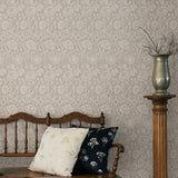 Vintage floral wallpaper entryway ET12508 from the Victorian Garden collection by Seabrook Designs