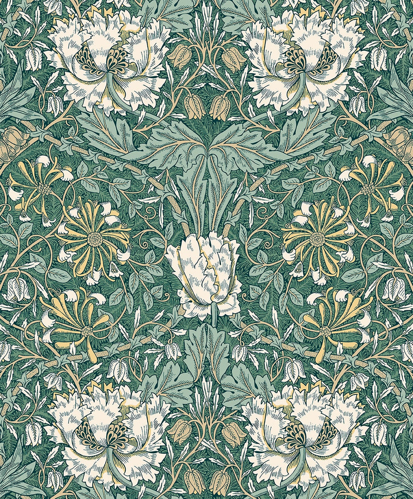 Vintage floral wallpaper ET12604 from the Victorian Garden collection by Seabrook Designs