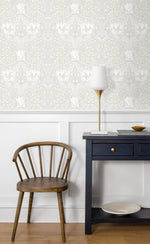 Vintage floral wallpaper entryway ET12605 from the Victorian Garden collection by Seabrook Designs