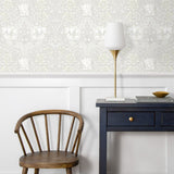 Vintage floral wallpaper entryway ET12605 from the Victorian Garden collection by Seabrook Designs