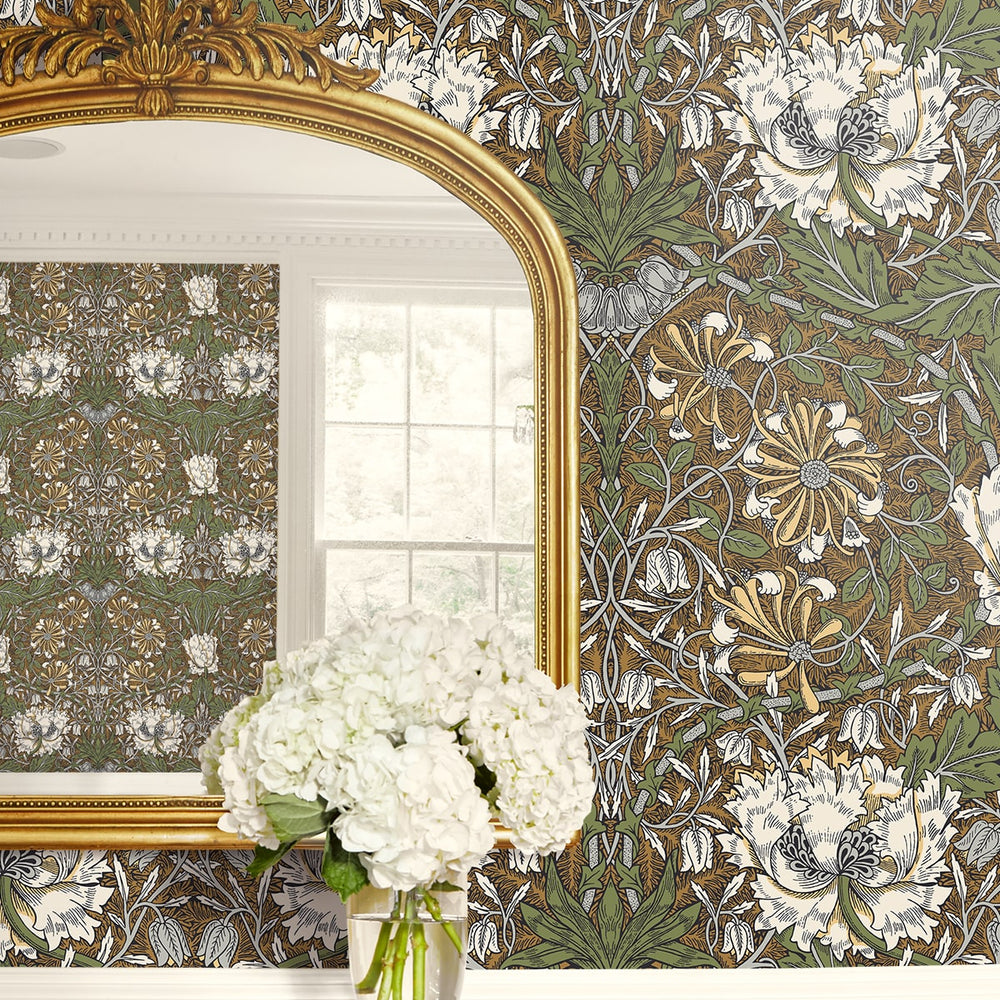 
                  
                    Vintage floral wallpaper decor ET12606 from the Victorian Garden collection by Seabrook Designs
                  
                