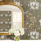 Vintage floral wallpaper decor ET12606 from the Victorian Garden collection by Seabrook Designs