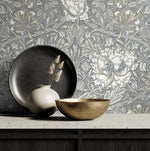 Vintage floral wallpaper decor ET12607 from the Victorian Garden collection by Seabrook Designs
