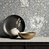 Vintage floral wallpaper decor ET12607 from the Victorian Garden collection by Seabrook Designs