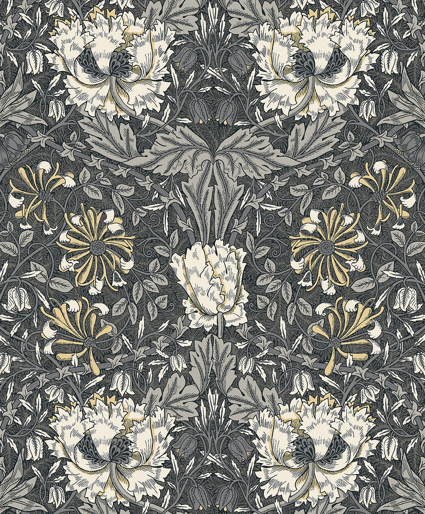 Vintage floral wallpaper ET12608 from the Victorian Garden collection by Seabrook Designs