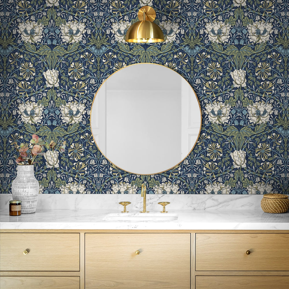 
                  
                    Vintage floral wallpaper bathroom ET12612 from the Victorian Garden collection by Seabrook Designs
                  
                