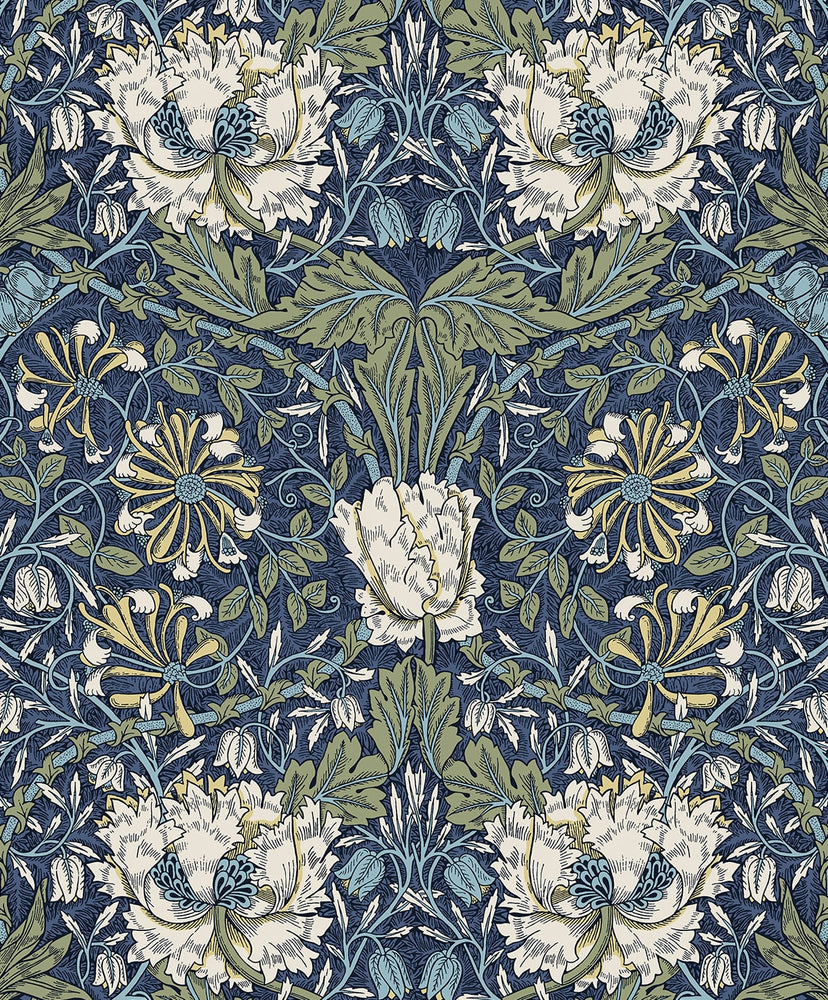 Vintage floral wallpaper ET12612 from the Victorian Garden collection by Seabrook Designs