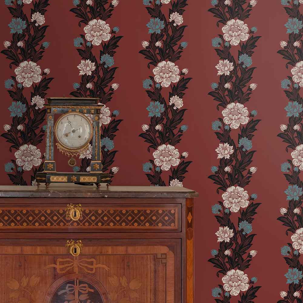 
                  
                    ET12701 floral stripe wallpaper decor from the Legacy Prints collection by Etten Studios
                  
                