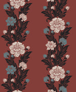 ET12701 floral stripe wallpaper from the Legacy Prints collection by Etten Studios