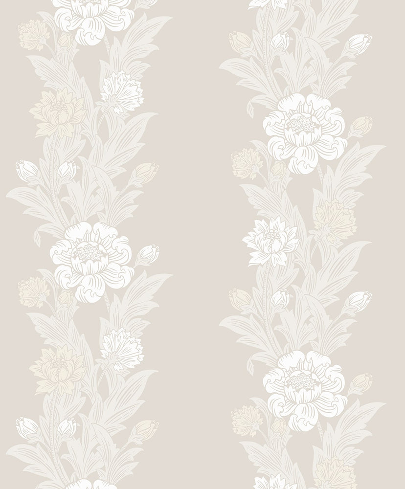 ET12705 floral stripe wallpaper from the Legacy Prints collection by Etten Studios