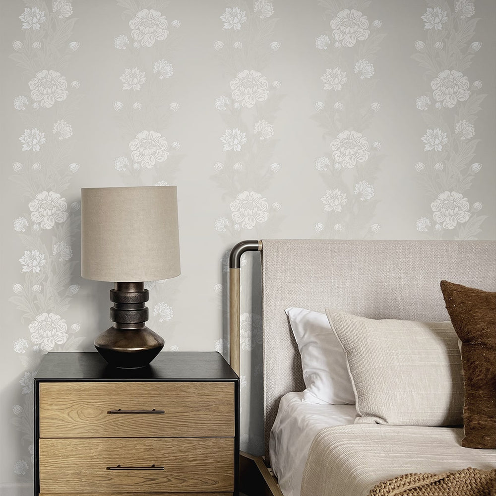
                  
                    ET12708 floral stripe wallpaper bedroom from the Legacy Prints collection by Etten Studios
                  
                