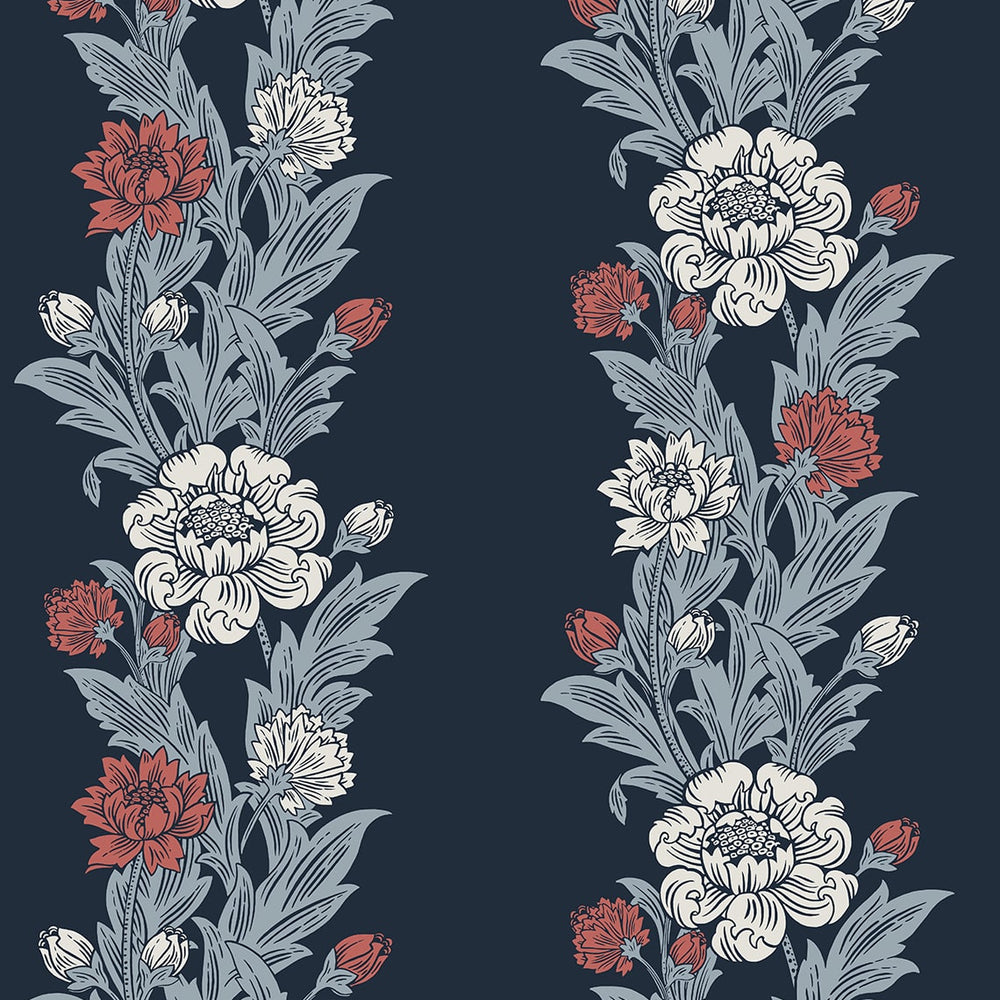 
                  
                    ET12712 floral stripe wallpaper from the Legacy Prints collection by Etten Studios
                  
                