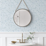 ET12802 leaf wallpaper bathroom from the Legacy Prints collection by Etten Studios