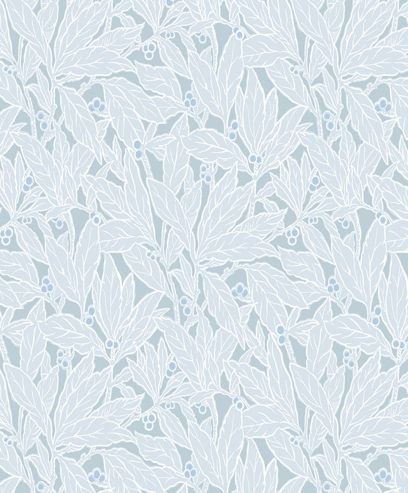 Leaf and Berry Botanical Vintage Unpasted Wallpaper