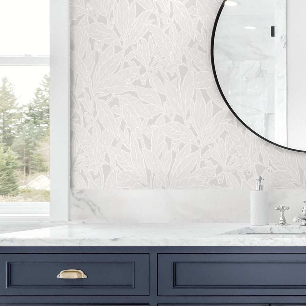 
                  
                    ET12805 leaf wallpaper bathroom from the Legacy Prints collection by Etten Studios
                  
                