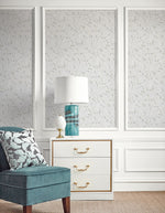 ET12808 leaf wallpaper living room from the Legacy Prints collection by Etten Studios