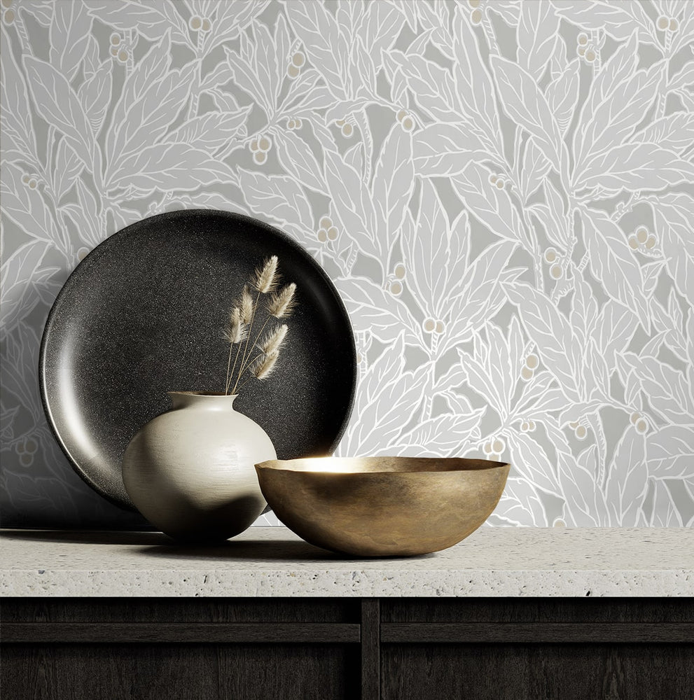 ET12808 leaf wallpaper decor from the Legacy Prints collection by Etten Studios