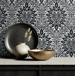 Ogee vintage wallpaper decor ET12900 from the Arts and Crafts collection by Seabrook Designs