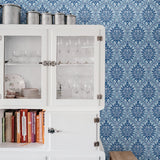 Ogee vintage wallpaper kitchen ET12902 from the Arts and Crafts collection by Seabrook Designs