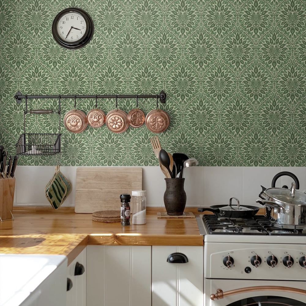 
                  
                    Ogee vintage wallpaper kitchen ET12904 from the Arts and Crafts collection by Seabrook Designs
                  
                