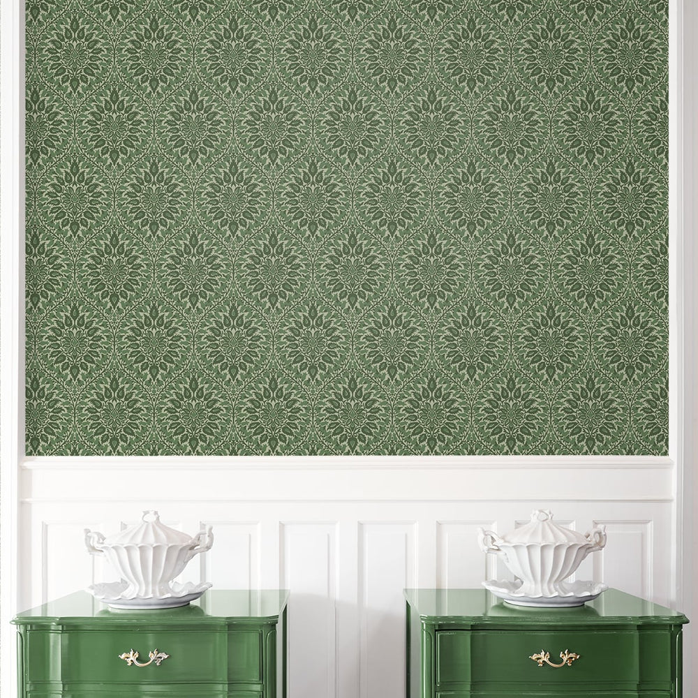 
                  
                    Ogee vintage wallpaper entryway ET12904 from the Arts and Crafts collection by Seabrook Designs
                  
                