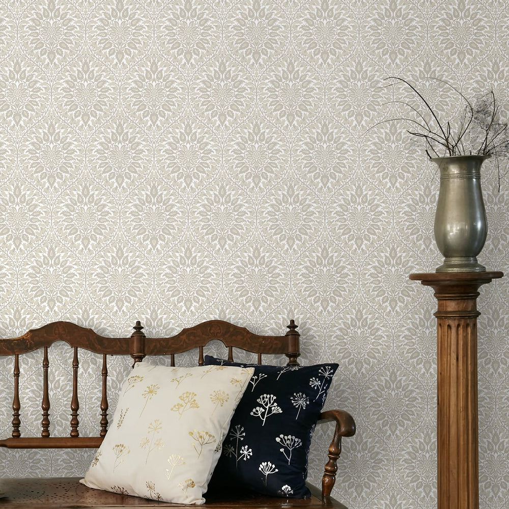 
                  
                    Ogee vintage wallpaper entryway ET12905 from the Arts and Crafts collection by Seabrook Designs
                  
                